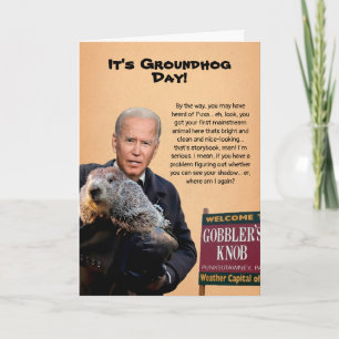Groundhog Day Biden Card Feiertagskarte