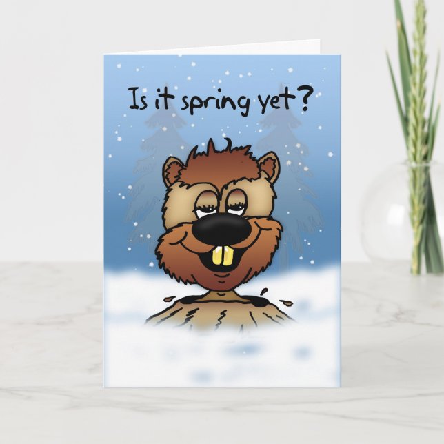 Groundhog Day Card - Ist es schon Frühling? Karte (Vorderseite)