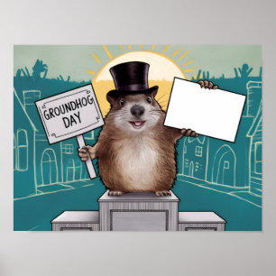 Groundhog Day Celebration Poster