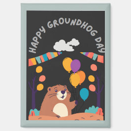 Groundhog Day Celebration: Schatten oder Schein? Magnet