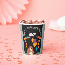 Groundhog Day Celebration: Schatten oder Schein? Pappbecher