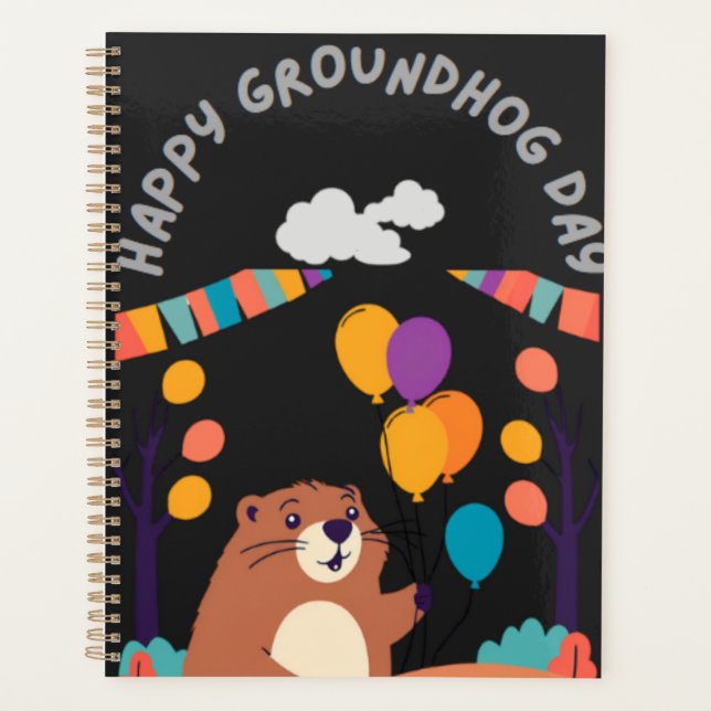 Groundhog Day Celebration: Schatten oder Schein? Planer (Vorderseite)