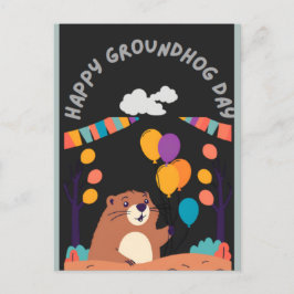 Groundhog Day Celebration: Schatten oder Schein? Postkarte