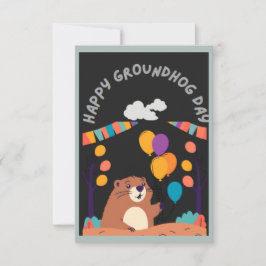 Groundhog Day Celebration: Schatten oder Schein? RSVP Karte