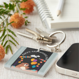 Groundhog Day Celebration: Schatten oder Schein? Schlüsselanhänger