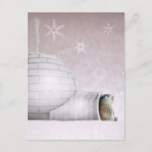 Groundhog Day - Chillin' im Iglu Postkarte