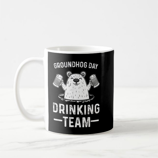 Groundhog Day Drinks Woodchuck 2. Februar Kaffeetasse (Links)