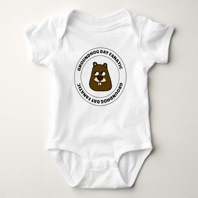 Groundhog Day Fanatic Baby Strampler (Vorderseite)