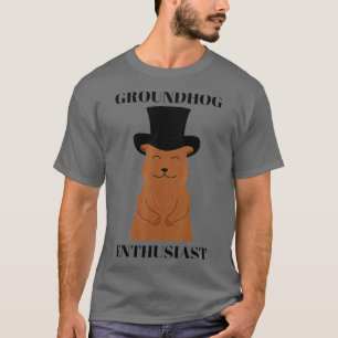 Groundhog Day Funny Shadow Winter Spring Groundhog T-Shirt