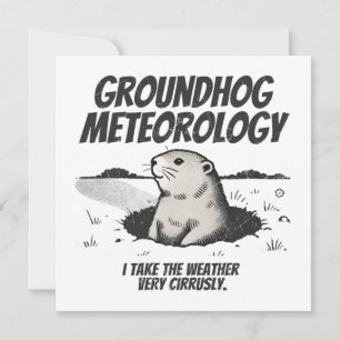 Groundhog Day Groundhog Meteorologie Feiertagskarte