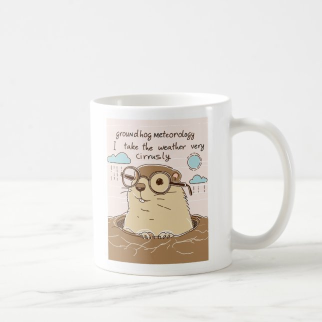 Groundhog Day Groundhog Meteorologie Kaffeetasse (Rechts)