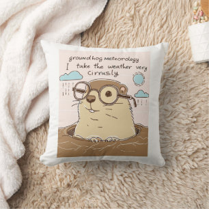 Groundhog Day Groundhog Meteorologie Kissen