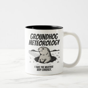Groundhog Day Groundhog Meteorologie Zweifarbige Tasse