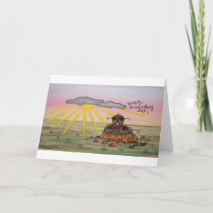 Groundhog Day Grußkarte, Happy Groundhog Day! Karte