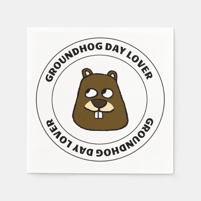 Groundhog Day Lover Serviette (Vorderseite)