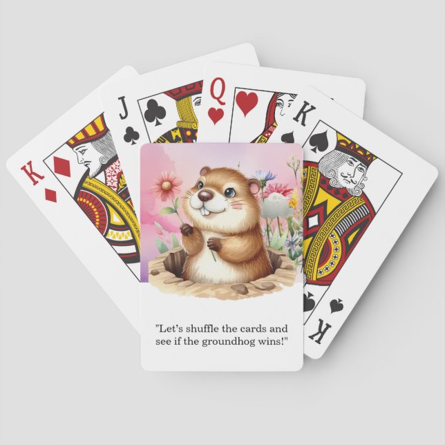 Groundhog Day Poker Cards - Spaß und Quirky Spielkarten (Rückseite)