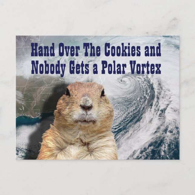 Groundhog Day Polar Vortex Postkarte (Vorderseite)