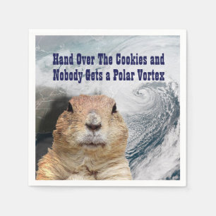 Groundhog Day Polar Vortex Serviette