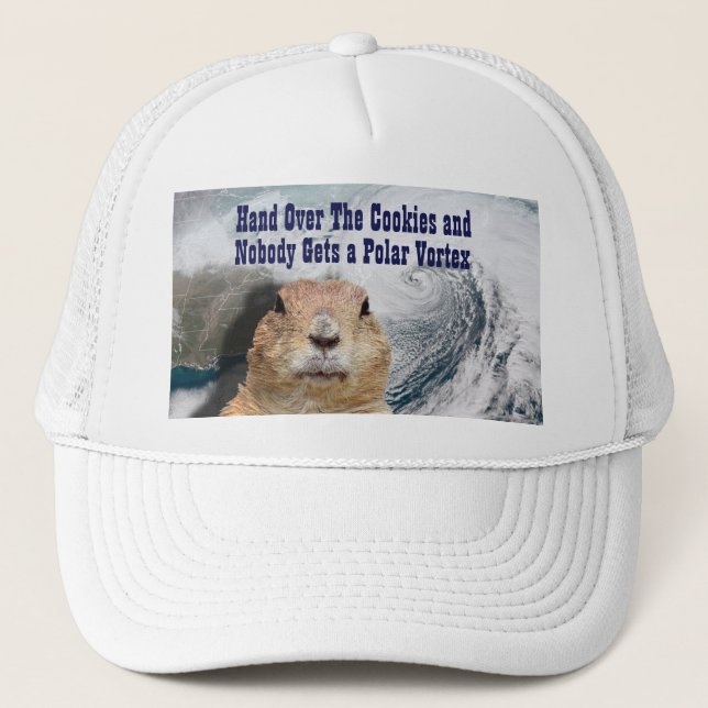 Groundhog Day Polar Vortex Truckerkappe (Vorderseite)