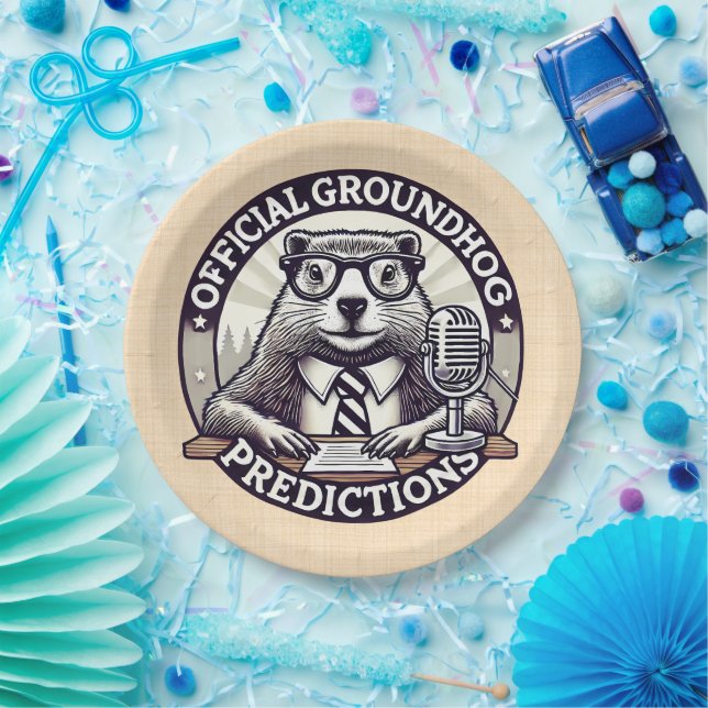 Groundhog Day Preditions - Marmotte Meteo Pappteller (Party)