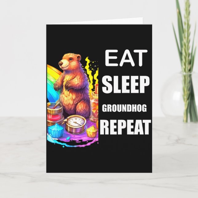 Groundhog Day Rainbow Pride Diversity Harmony Lgbt Karte (Vorderseite)