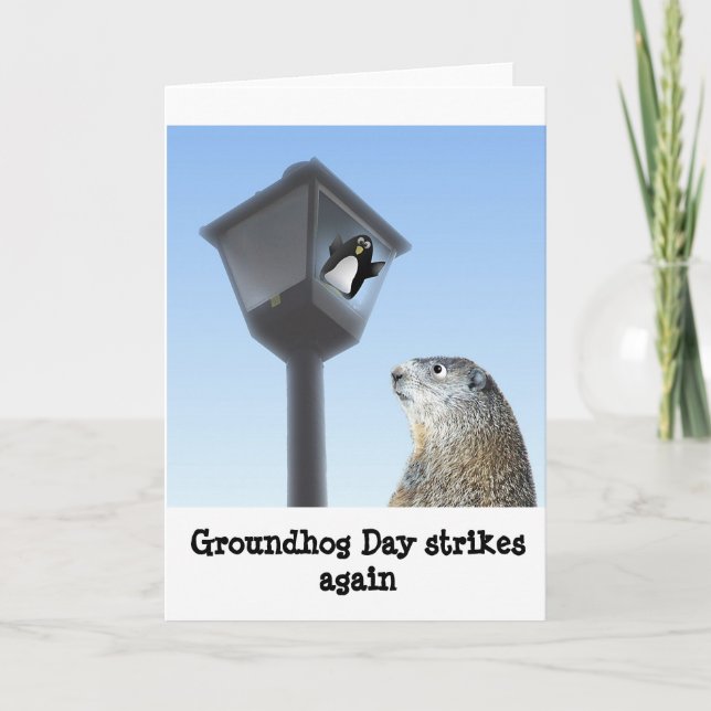 Groundhog Day schlägt wieder Karte (Vorderseite)