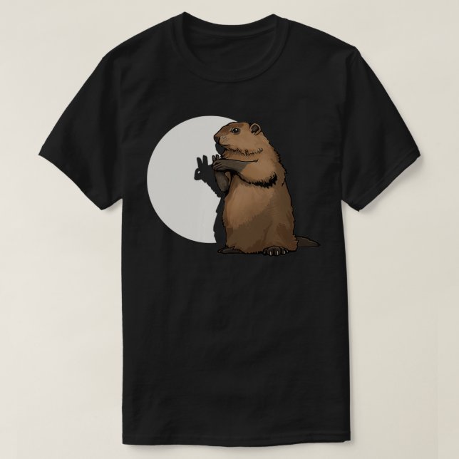 Groundhog Day Shadow Puppet Funny Geschenk T-Shirt (Design vorne)