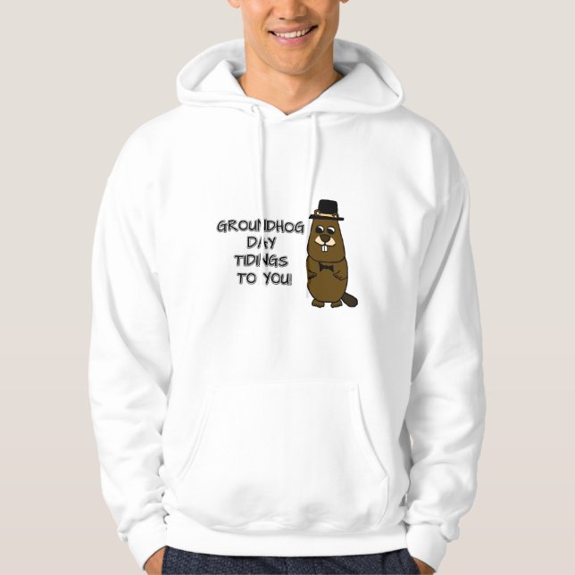 Groundhog Day Tidings für Sie! Hoodie (Vorderseite)