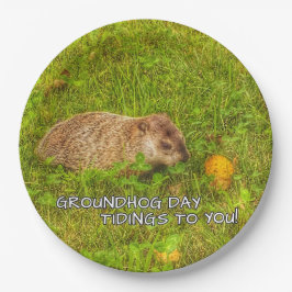 Groundhog Day Tidings für Sie! Teller