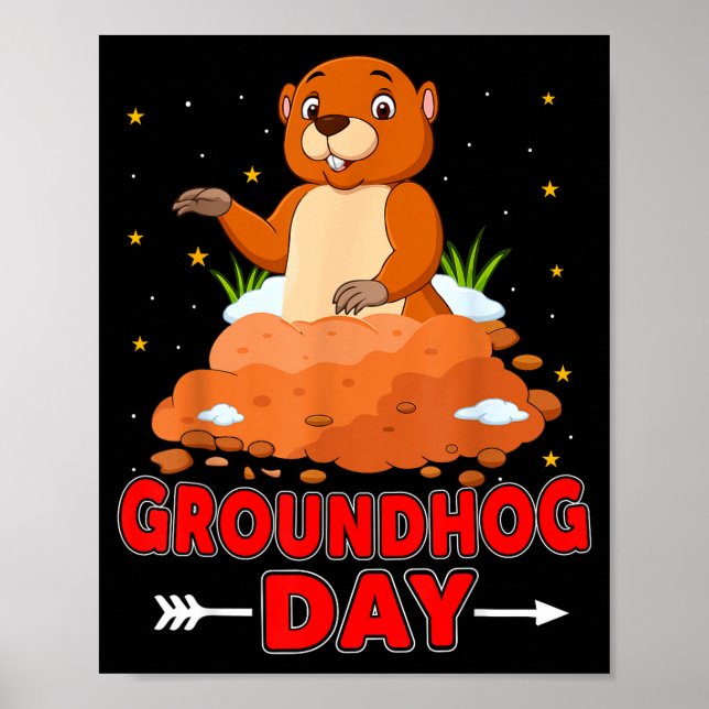 Groundhog Day Woodchucks Lover  Poster (Vorne)
