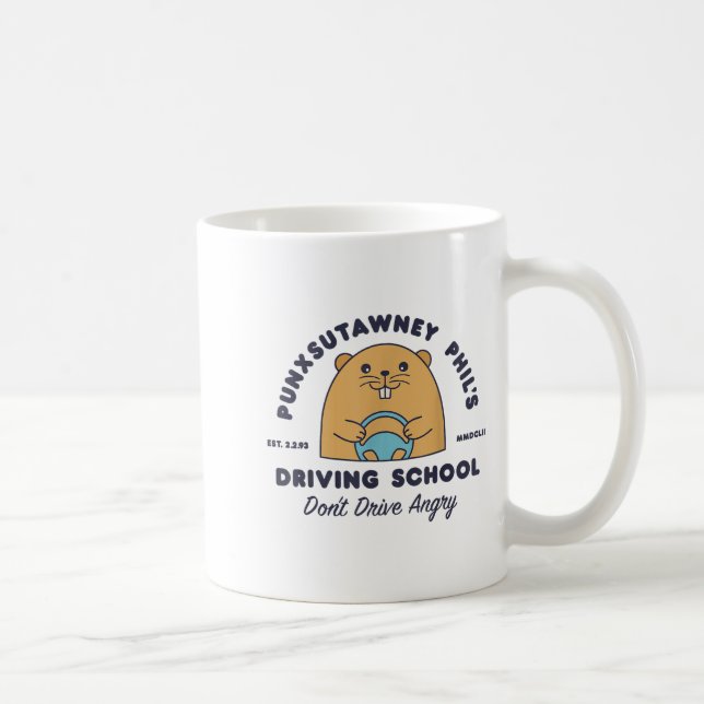 Groundhog Driving School Funny Men Women Retro Rod Kaffeetasse (Rechts)