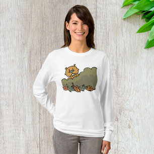 Groundhog durchquert Herbstbüsche T-Shirt