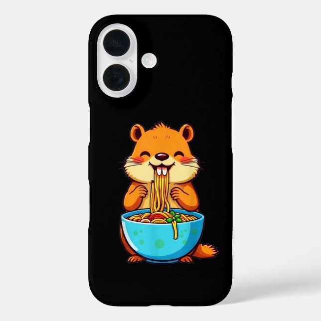 Groundhog Eating Ramen Happy Groundhog Day Case-Mate iPhone Hülle (Rückseite)
