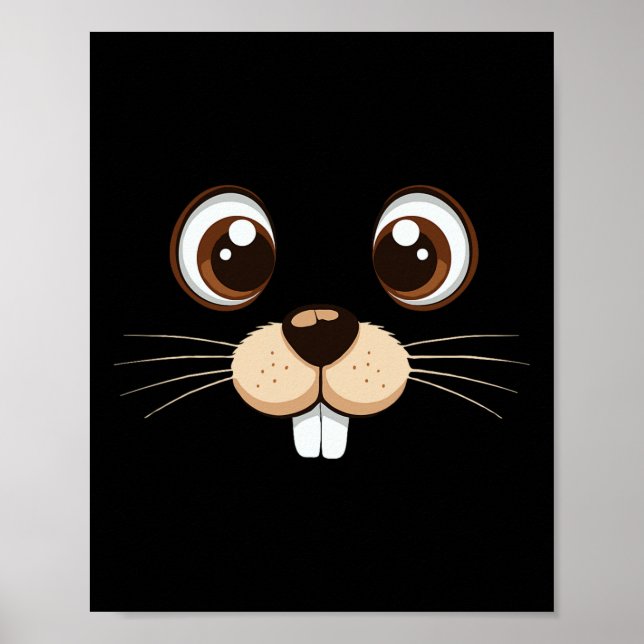 Groundhog Face Kostüm Kinder Groundhog Tag Hallowe Poster (Vorne)