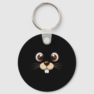 Groundhog Face Kostüm Kinder Groundhog Tag Hallowe Schlüsselanhänger