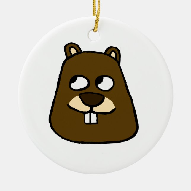 Groundhog Face Ornament (Vorne)