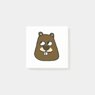 Groundhog Face Post-it Klebezettel
