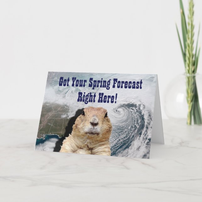 Groundhog Frühlings-Prognose Karte (Vorderseite)