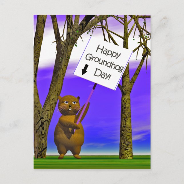 Groundhog Greeting Postkarte (Vorderseite)
