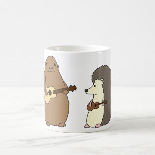 Groundhog, Igel und Ukuleles-Tasse Tasse