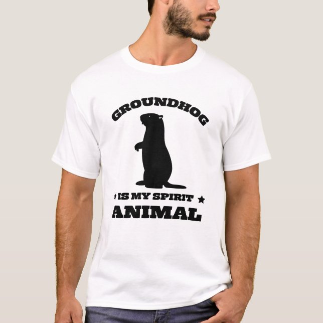 Groundhog ist mein Geiststier T-Shirt (Vorderseite)