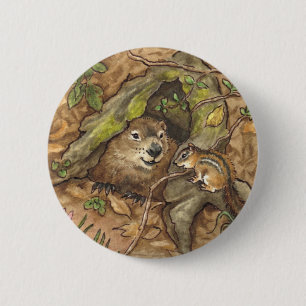 Groundhog Knopf Button