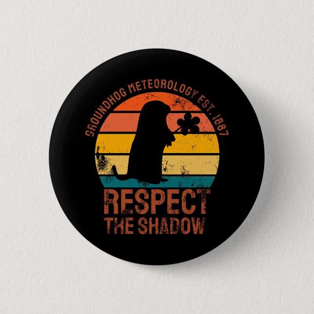 Groundhog Meteorologie Est. 1887 Button (Vorderseite)