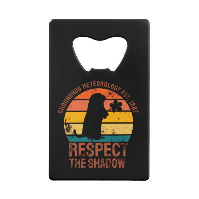 Groundhog Meteorologie Est. 1887 Geldbeutel Flaschenöffner (Vorderseite)