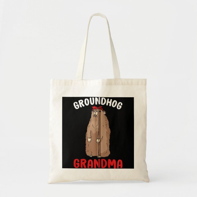 Groundhog Oma Women Woodchuck Funny Niedlich Groun Tragetasche (Vorne)