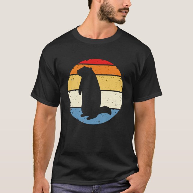 Groundhog Retro Funny Woodchuck Groundhog Day Pull T-Shirt (Vorderseite)