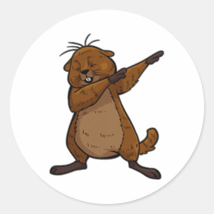 Groundhog Shirt Funny Dab Dance Christmas T Shirt Runder Aufkleber
