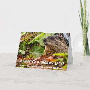 Groundhog Springtime Karte