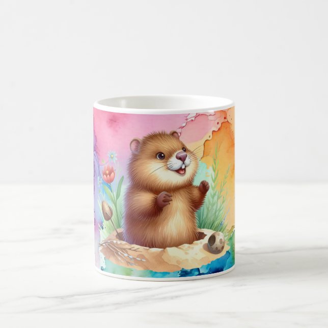 Groundhog Themed Coffee Tasse (Mittel)