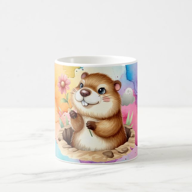 Groundhog Themed Coffee Tasse (Mittel)